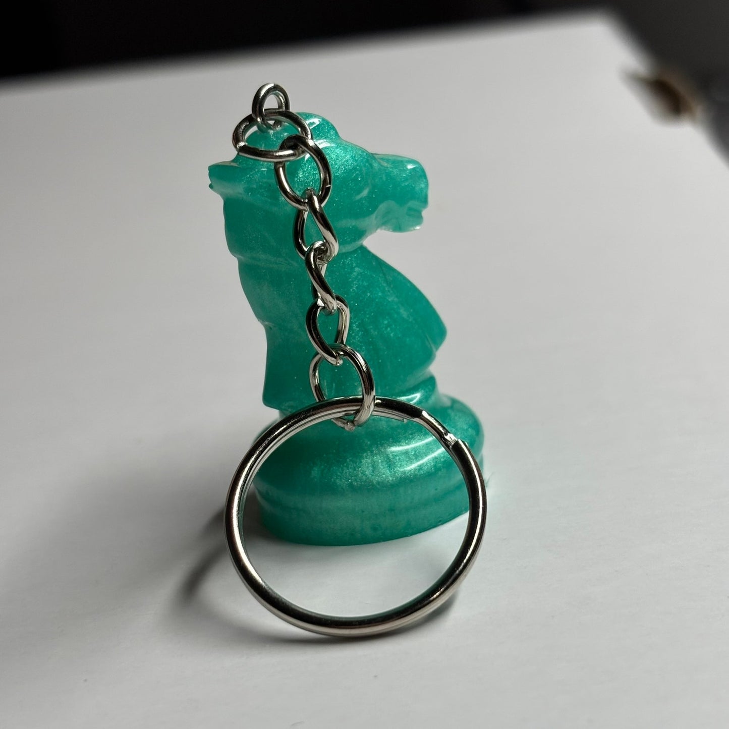 Solid Green Knight - Handmade Resin Keychain