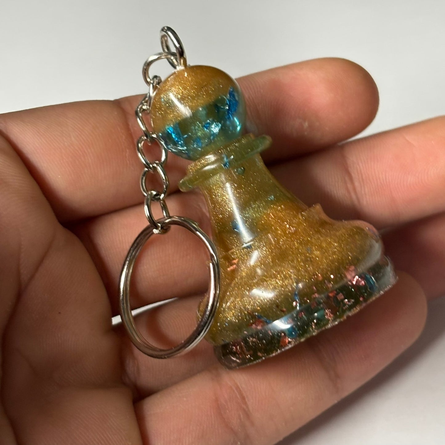 Brown Royalty Pawn - Handmade Resin Keychain - Large Edition