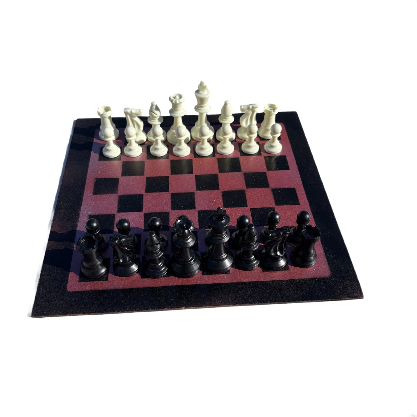 Metallic Red - Painted Chess Set