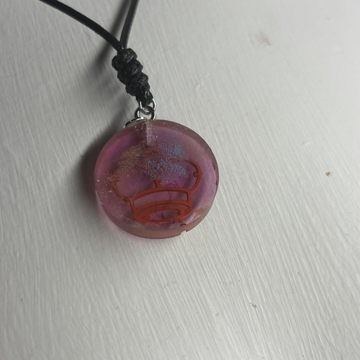 Purple King - Handmade Resin Chess Necklace