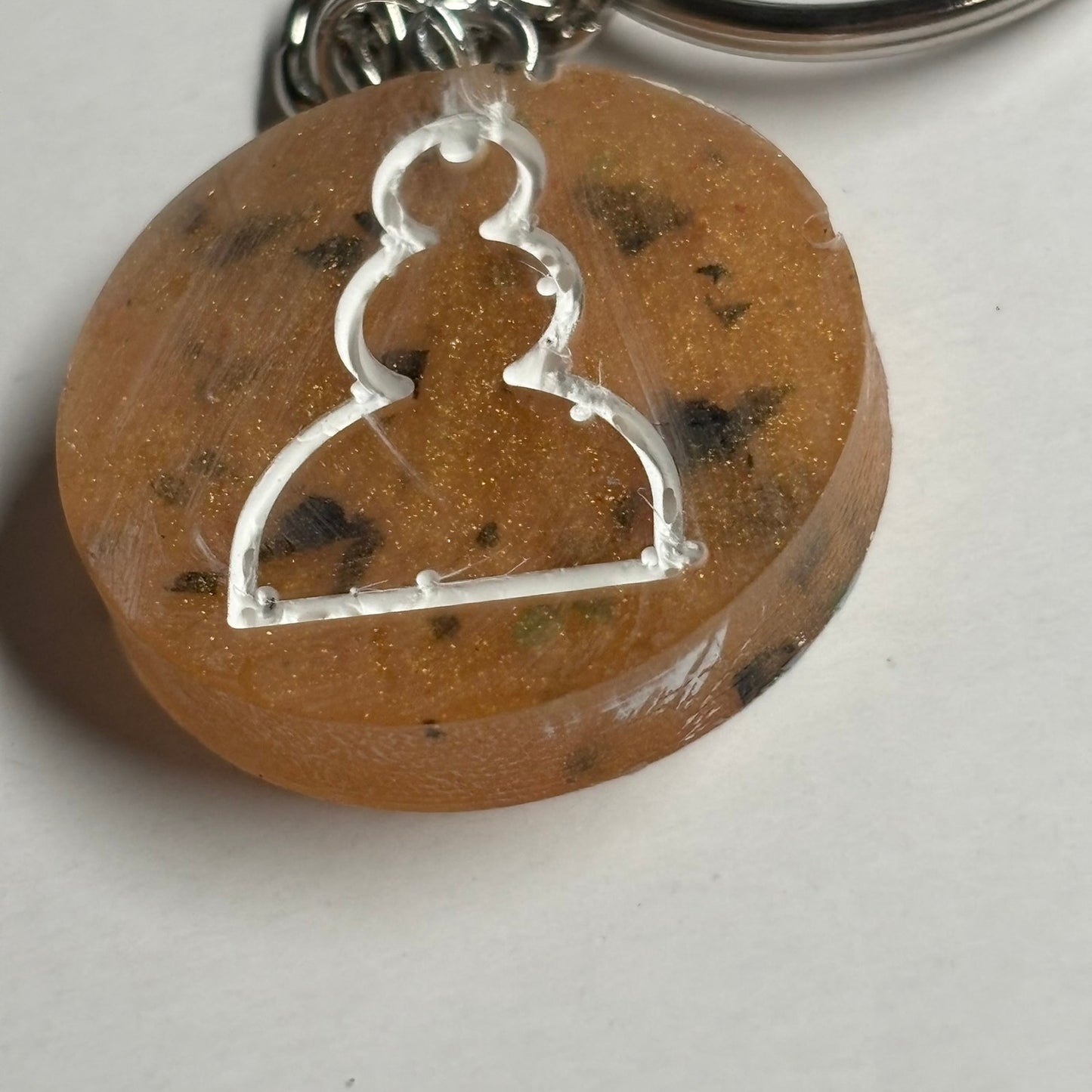Spotted Orange Pawn - Handmade Resin Keychain