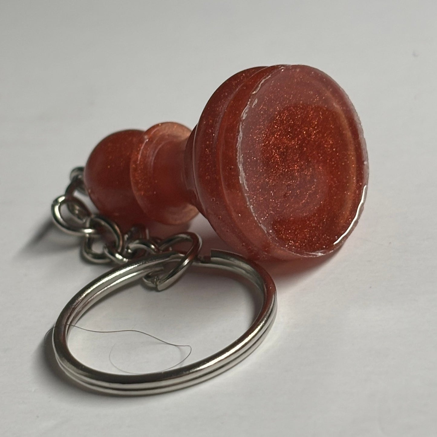 Crimson Red Pawn - Handmade Resin Keychain