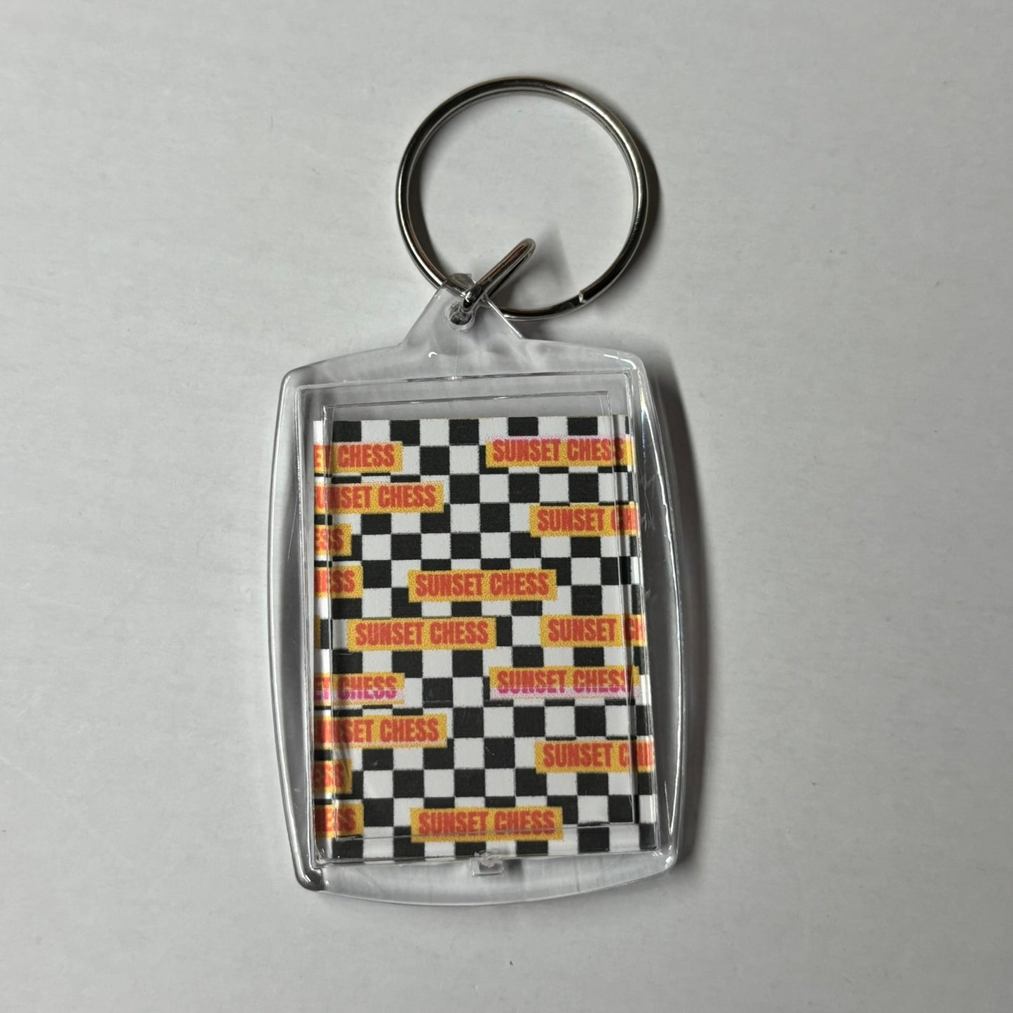 Lone Warrior - Sunset Chess Photo Keychain