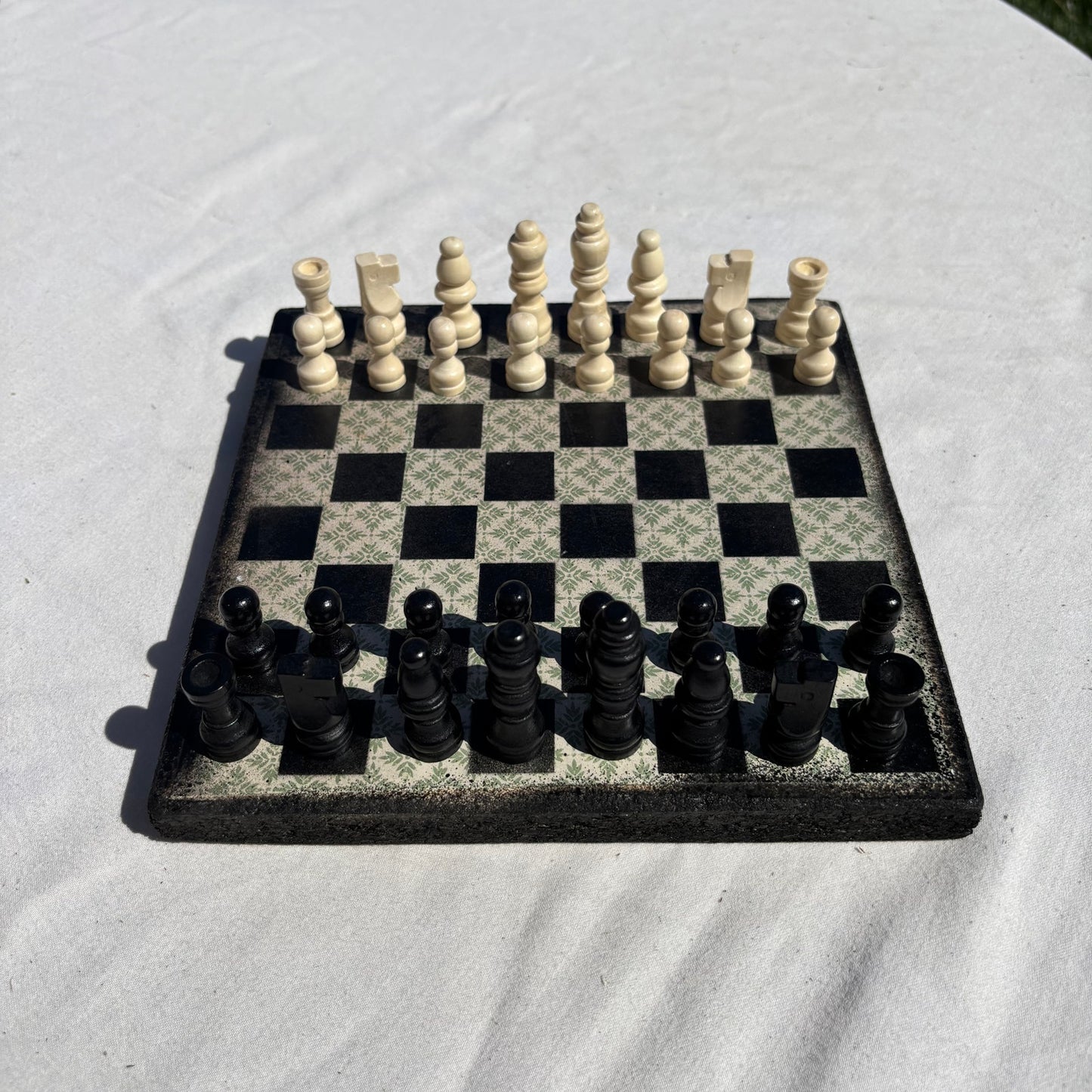 Vintage Green - Scrapbook Chess Set