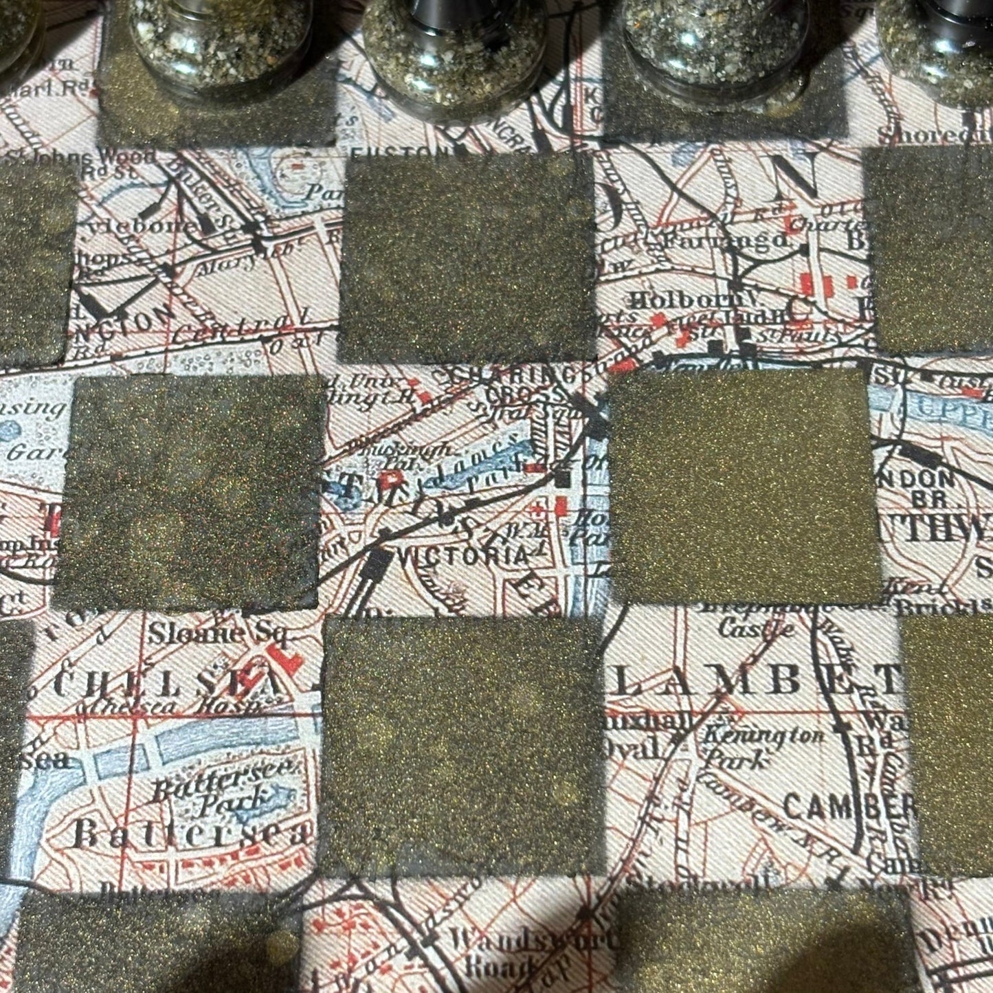 Amber Maps Pattern - Scrapbook Chess Set