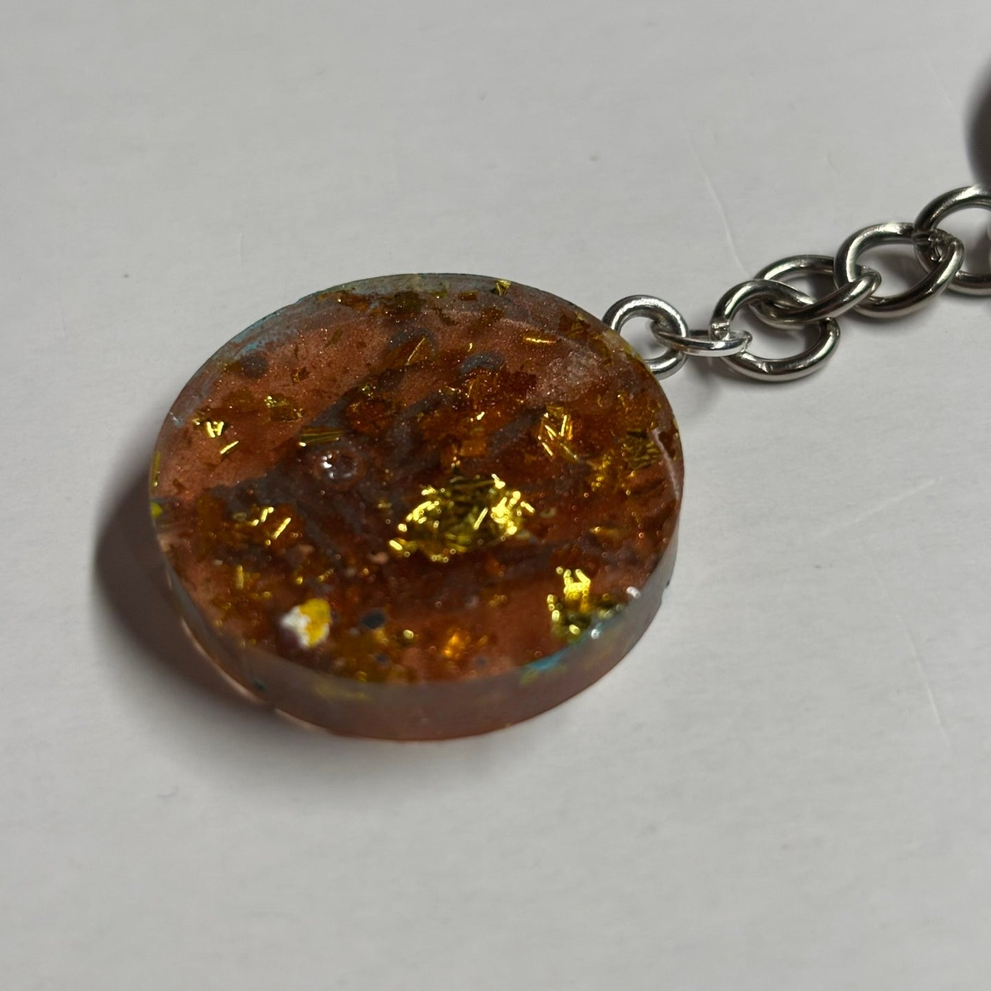 Blue Lined Royalty - Handmade Resin Keychain - Flat Edition