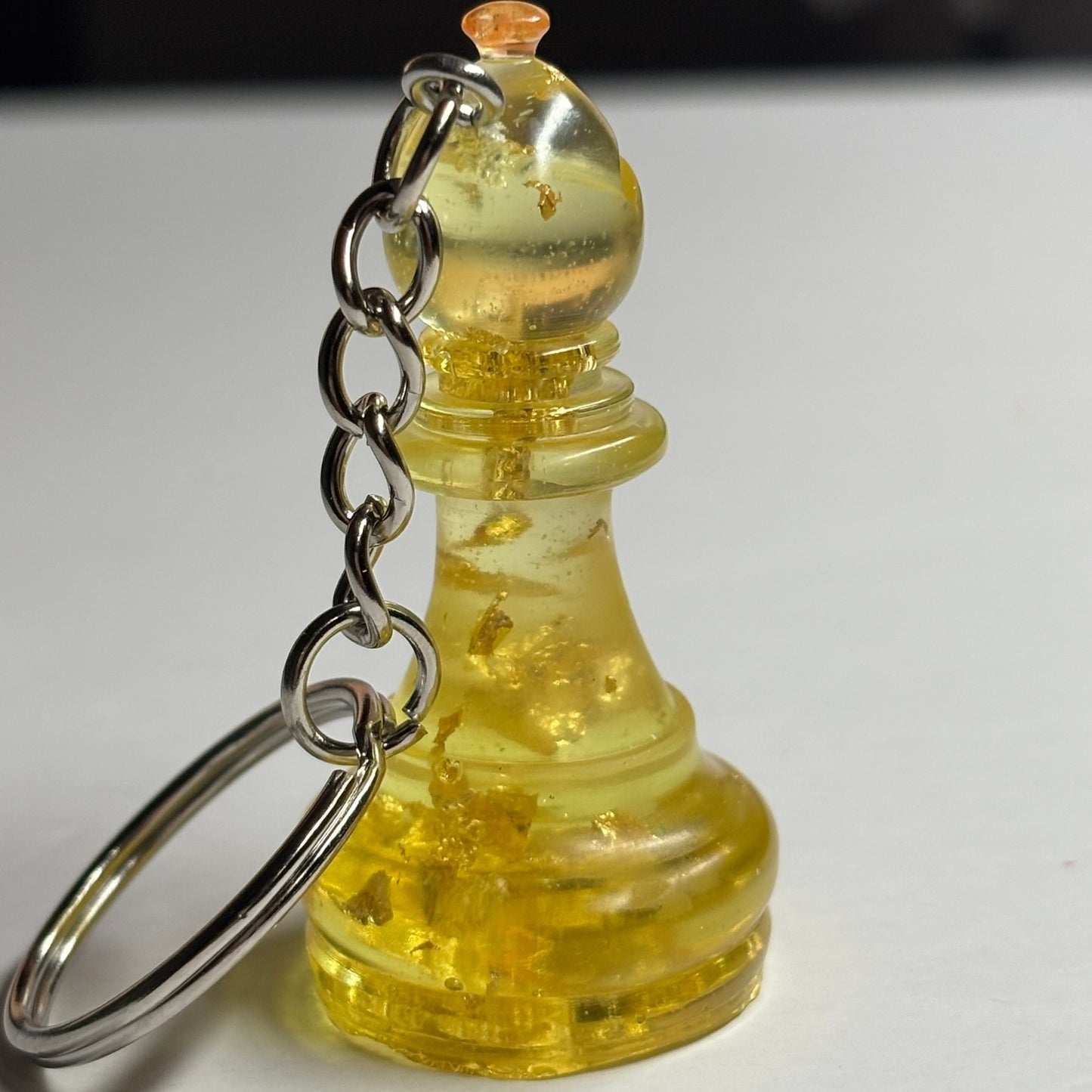 Fire Yellow Bishop - Handmade Resin Keychain