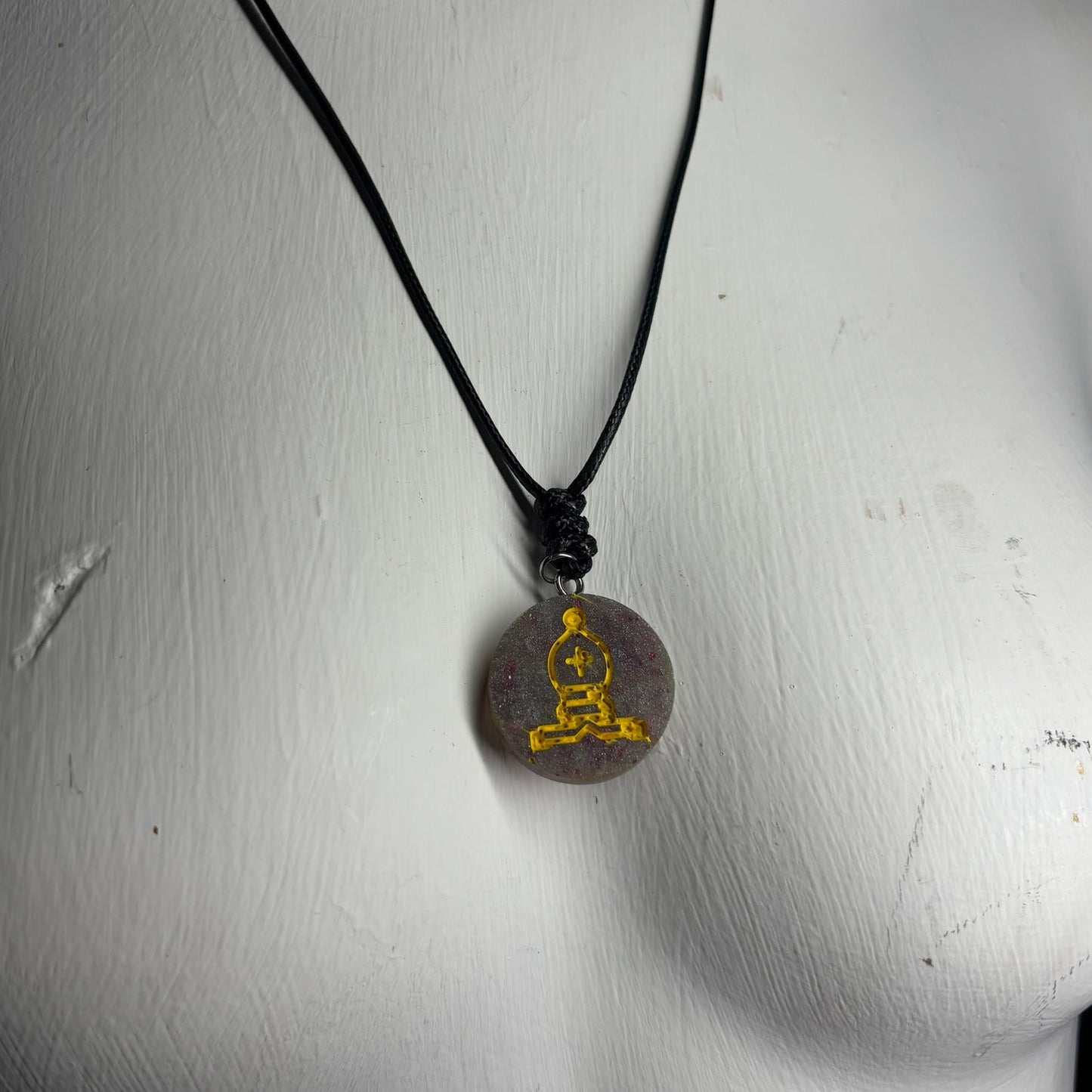 Star Purple Bishop - Handmade Resin Chess Necklace