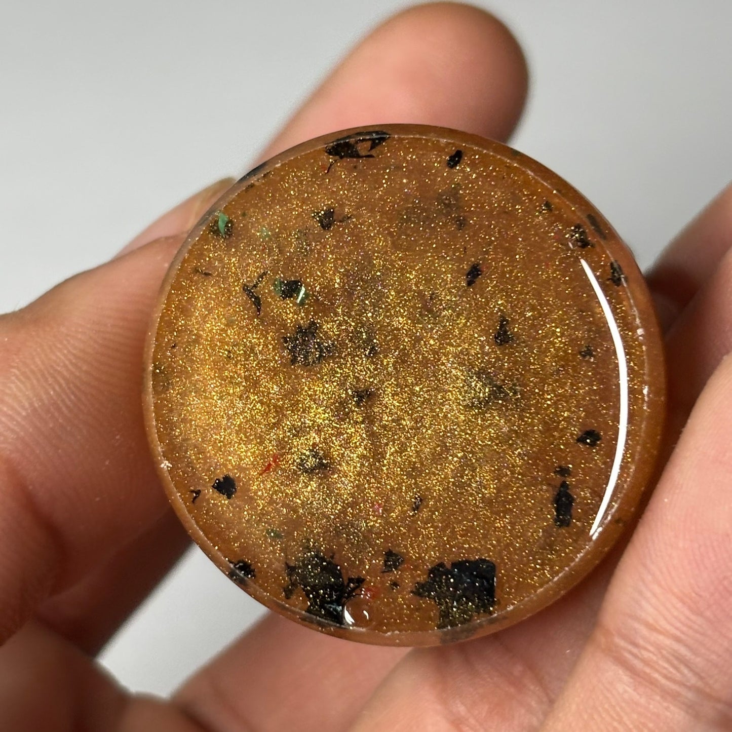 Spotted Cream Yellow Rook - Handmade Resin Keychain - Large Edition