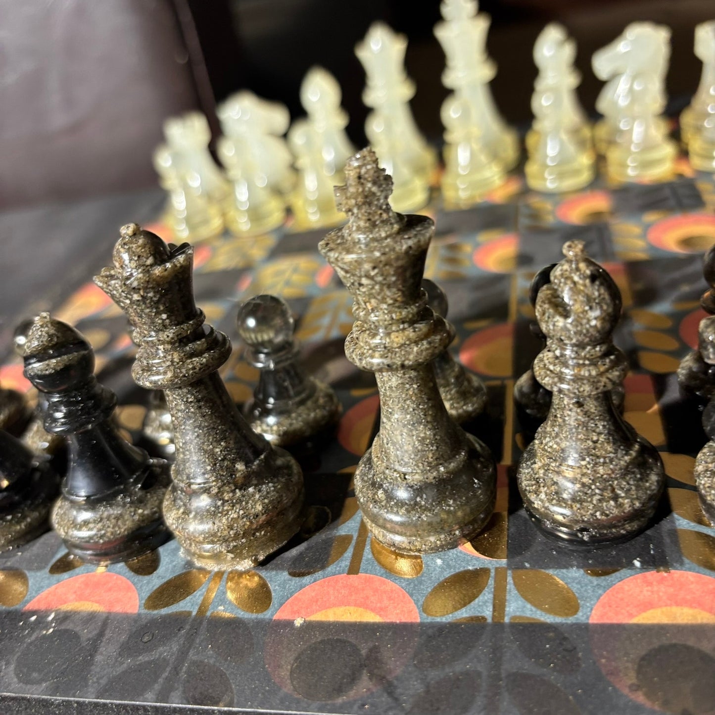 Vintage Swirl Pattern - Scrapbook Chess Set