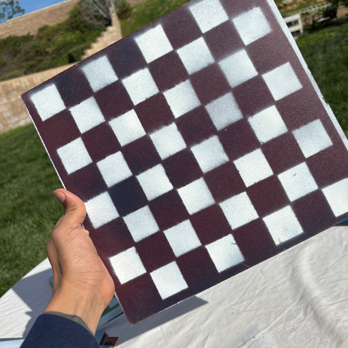 Fading Opal- Painted Chess Set