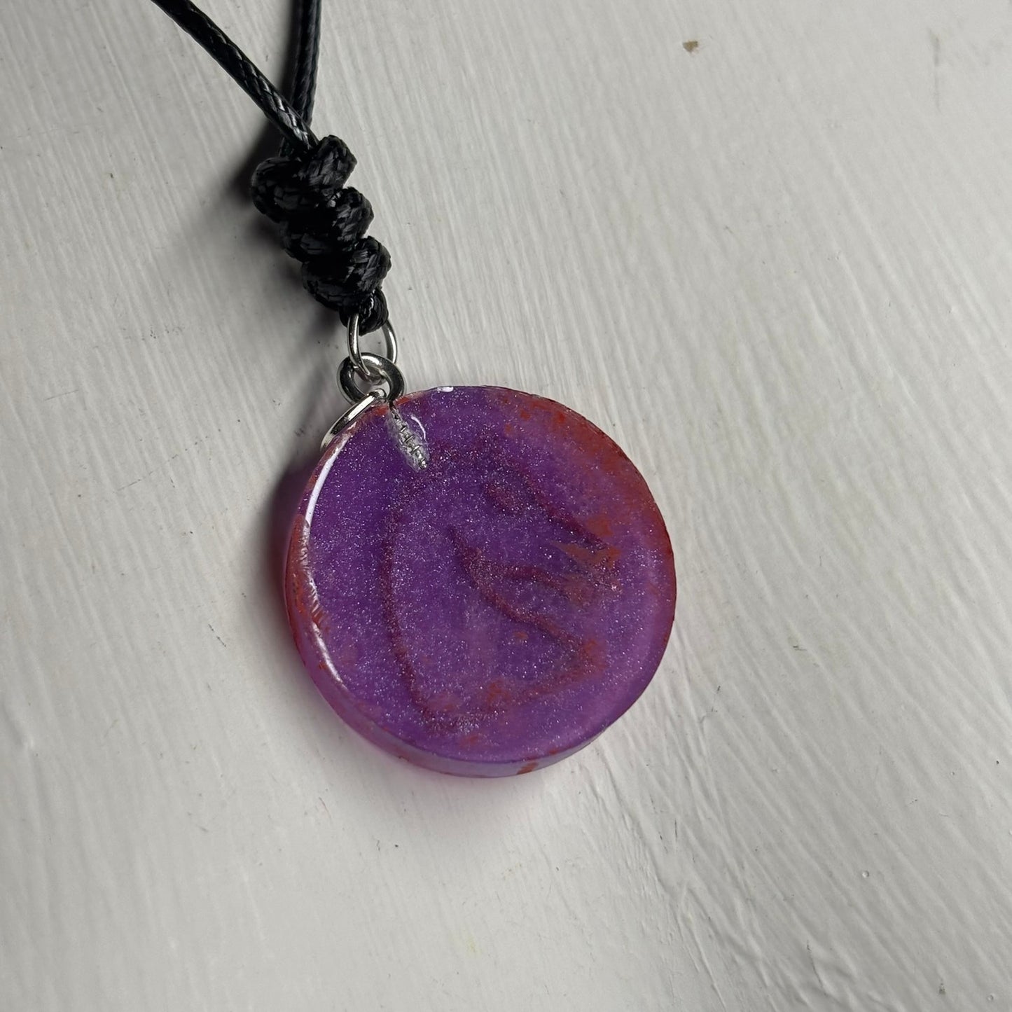 Purple Knight - Handmade Resin Chess Necklace