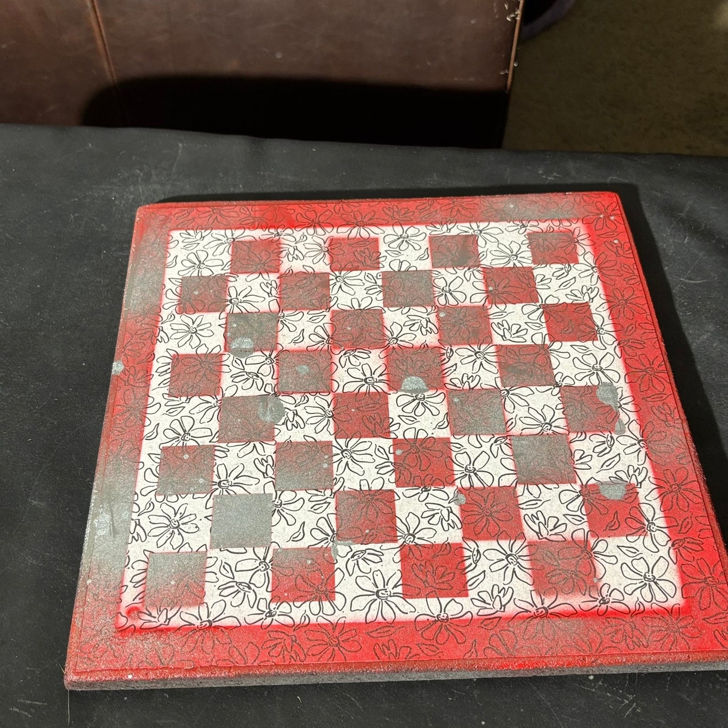 Silver Mist Red - Scrapbook Chess Set