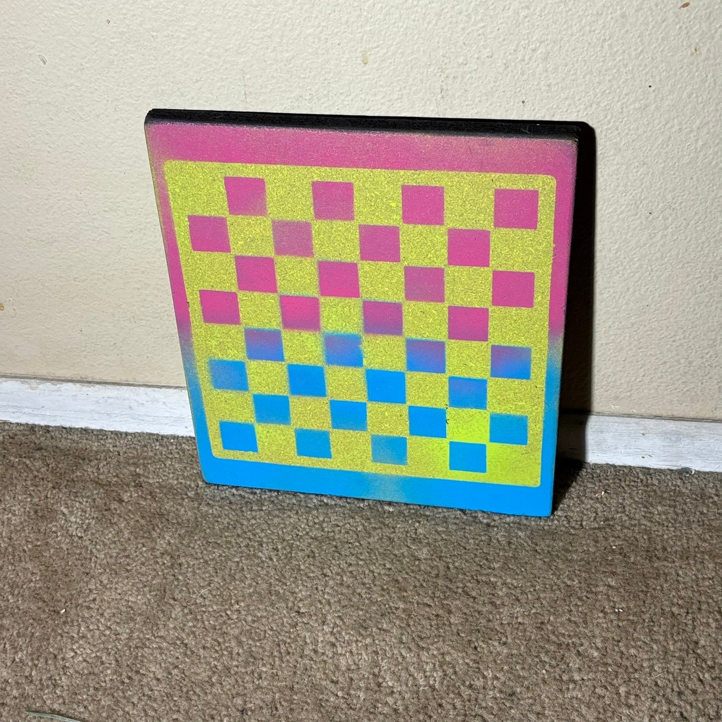 Neon Colors - Painted Chess Board