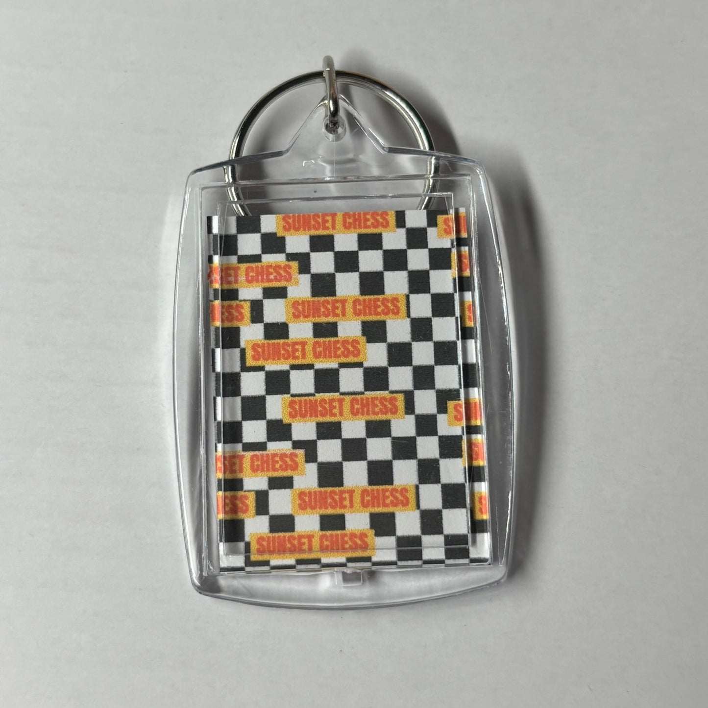 The Big King - Sunset Chess Photo Keychain