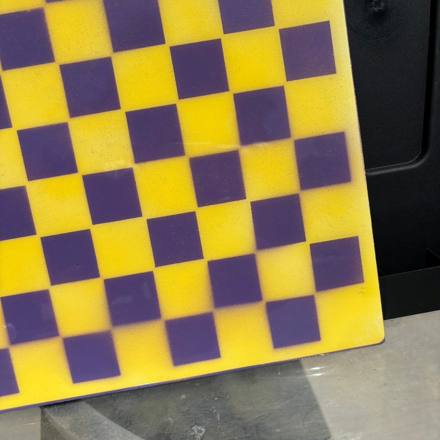 Yellow & Purple - Resin Coated Chess Board