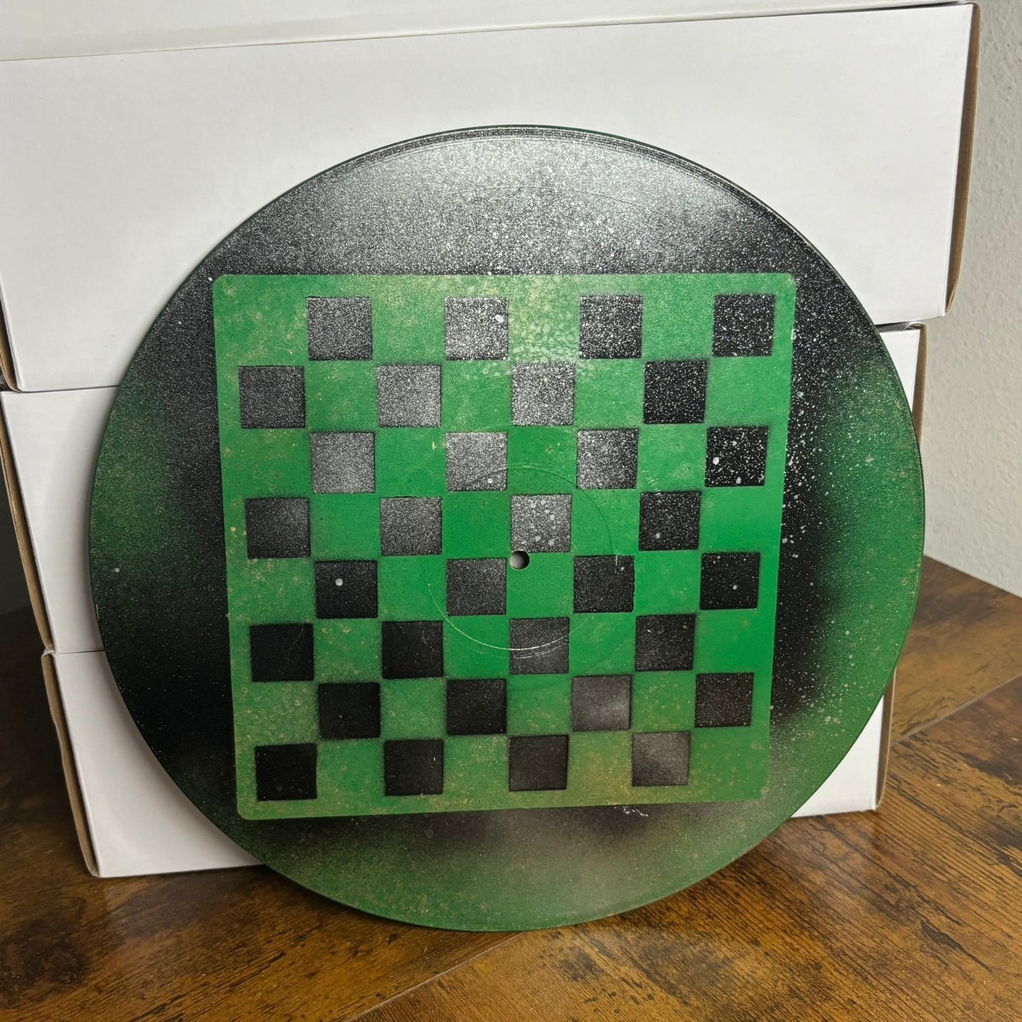 Deep Forest Green - Vinyl Chess Board