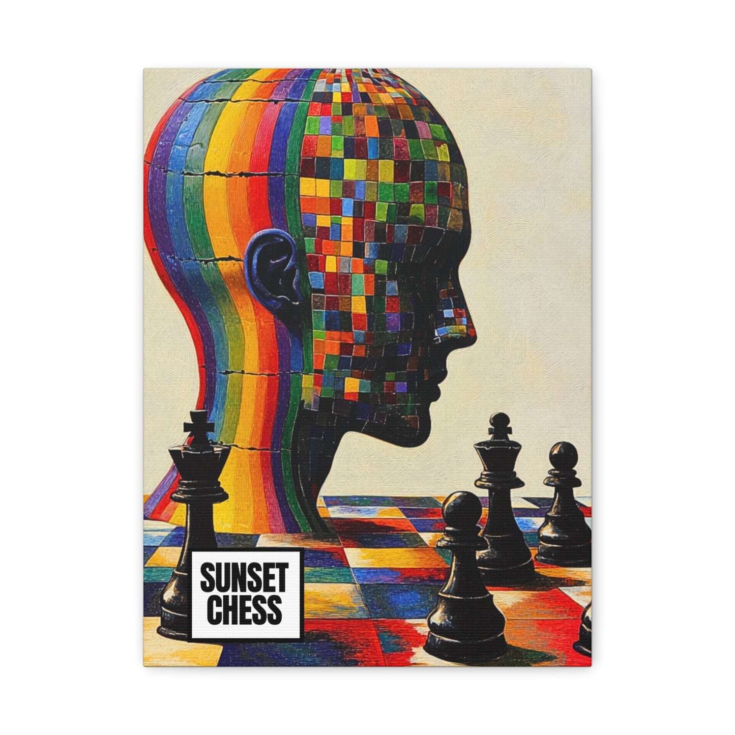 Colorful Minds - Canvas Chess Print 12"x16"