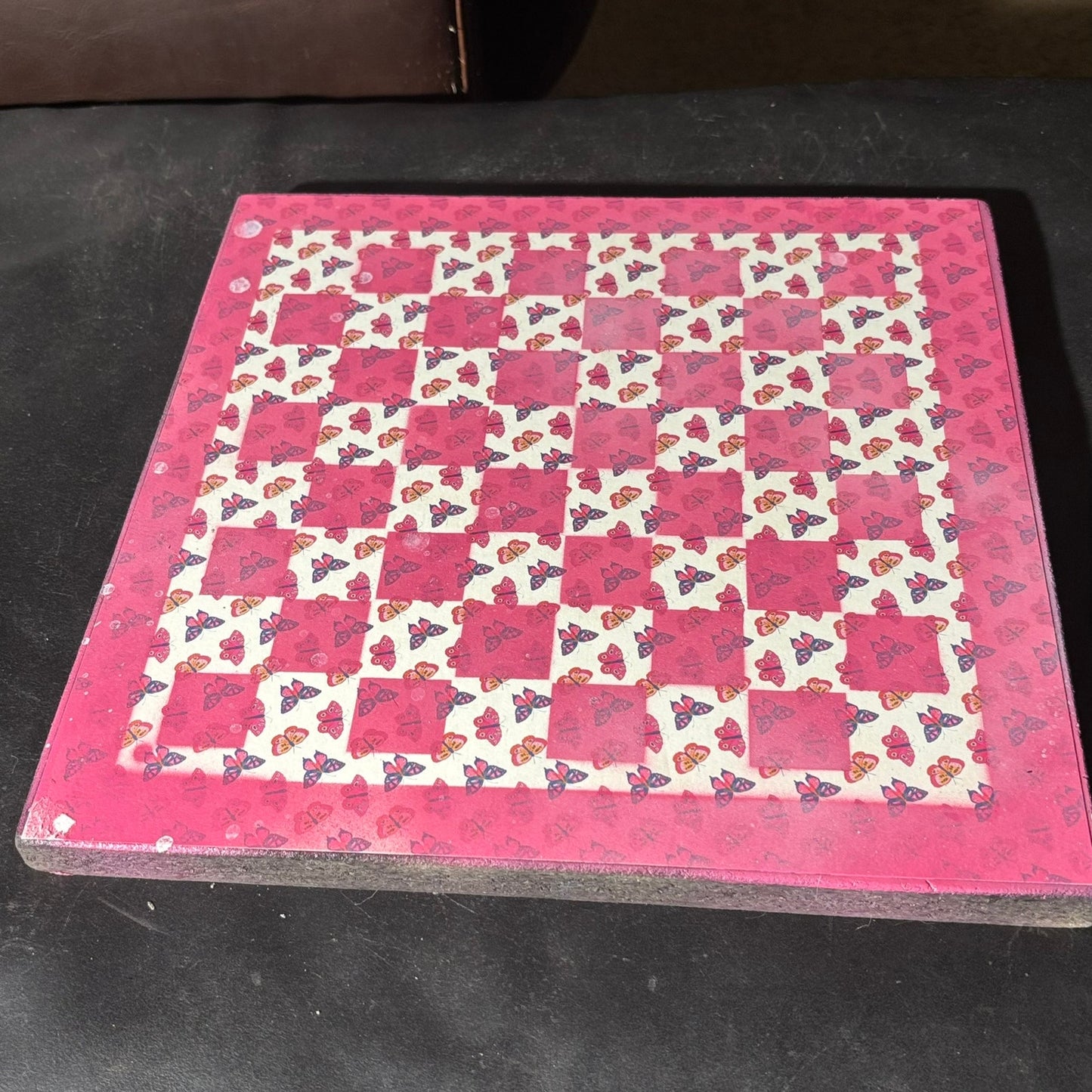 Pink Butterfly - Scrapbook Chess Set