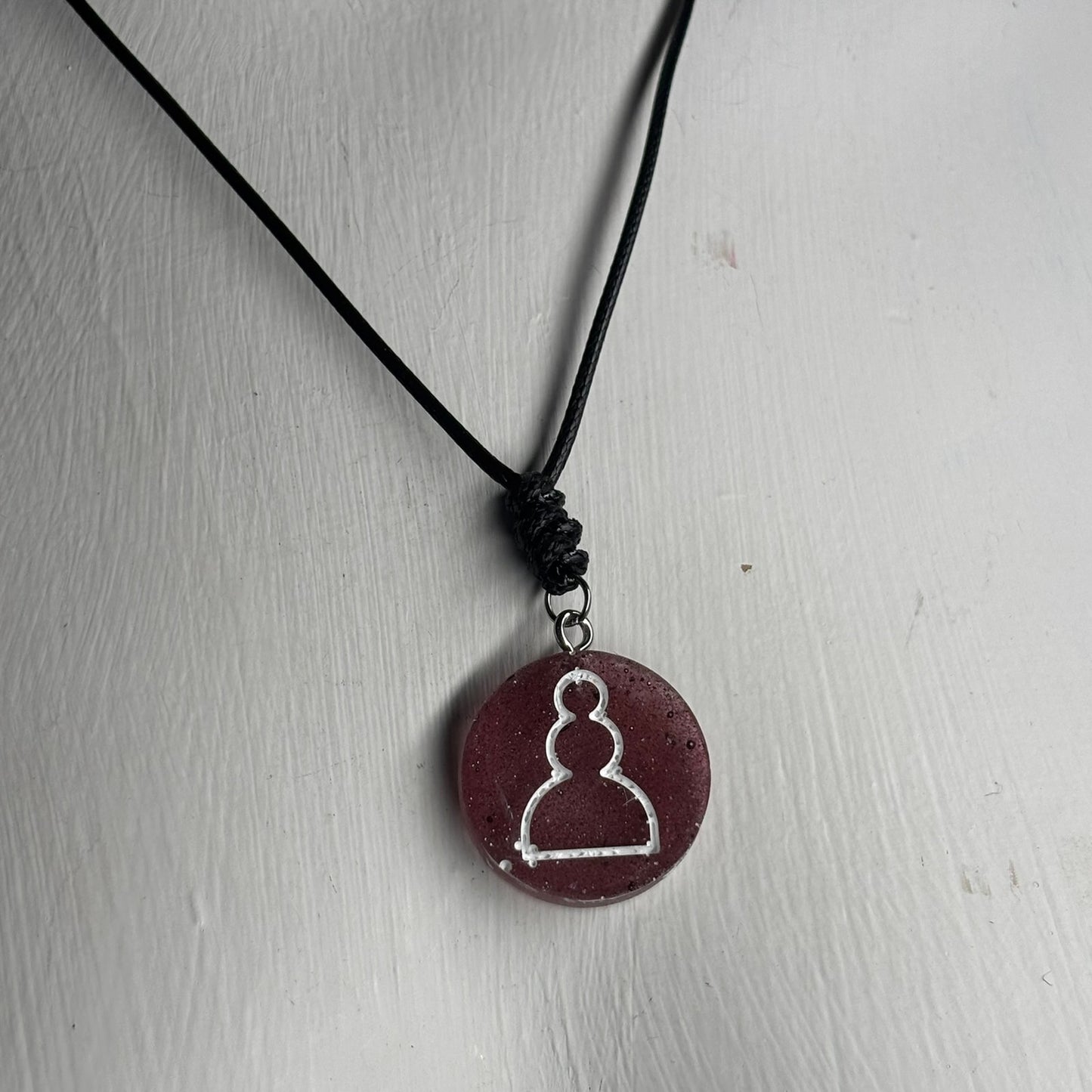 Bronze Pawn - Handmade Resin Chess Necklace