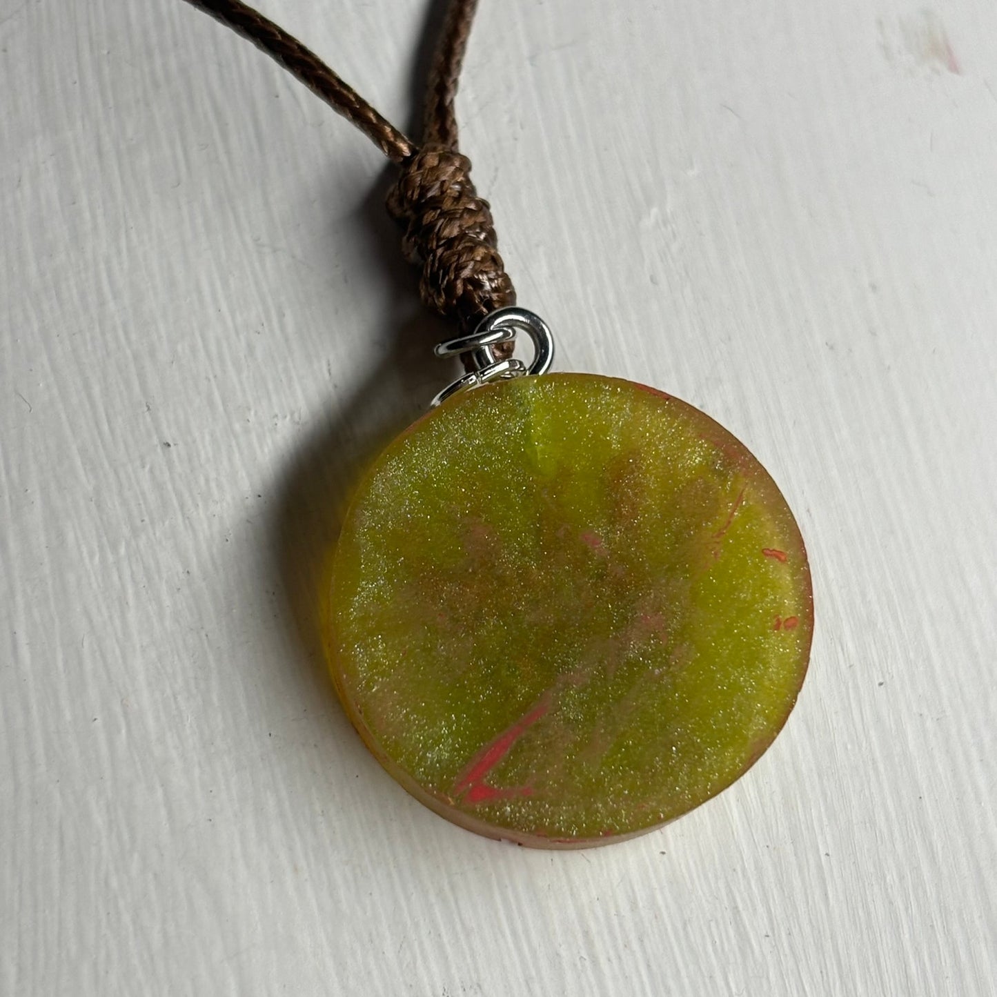 Vintage Red Print King - Handmade Resin Chess Necklace