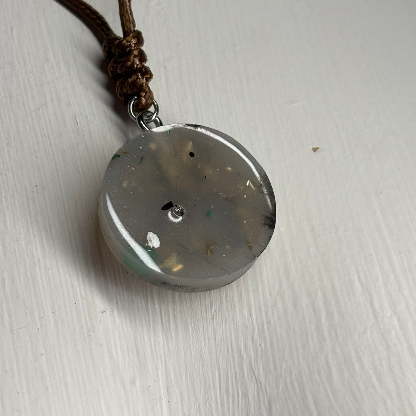 Brown Crystal Pawn - Handmade Resin Chess Necklace