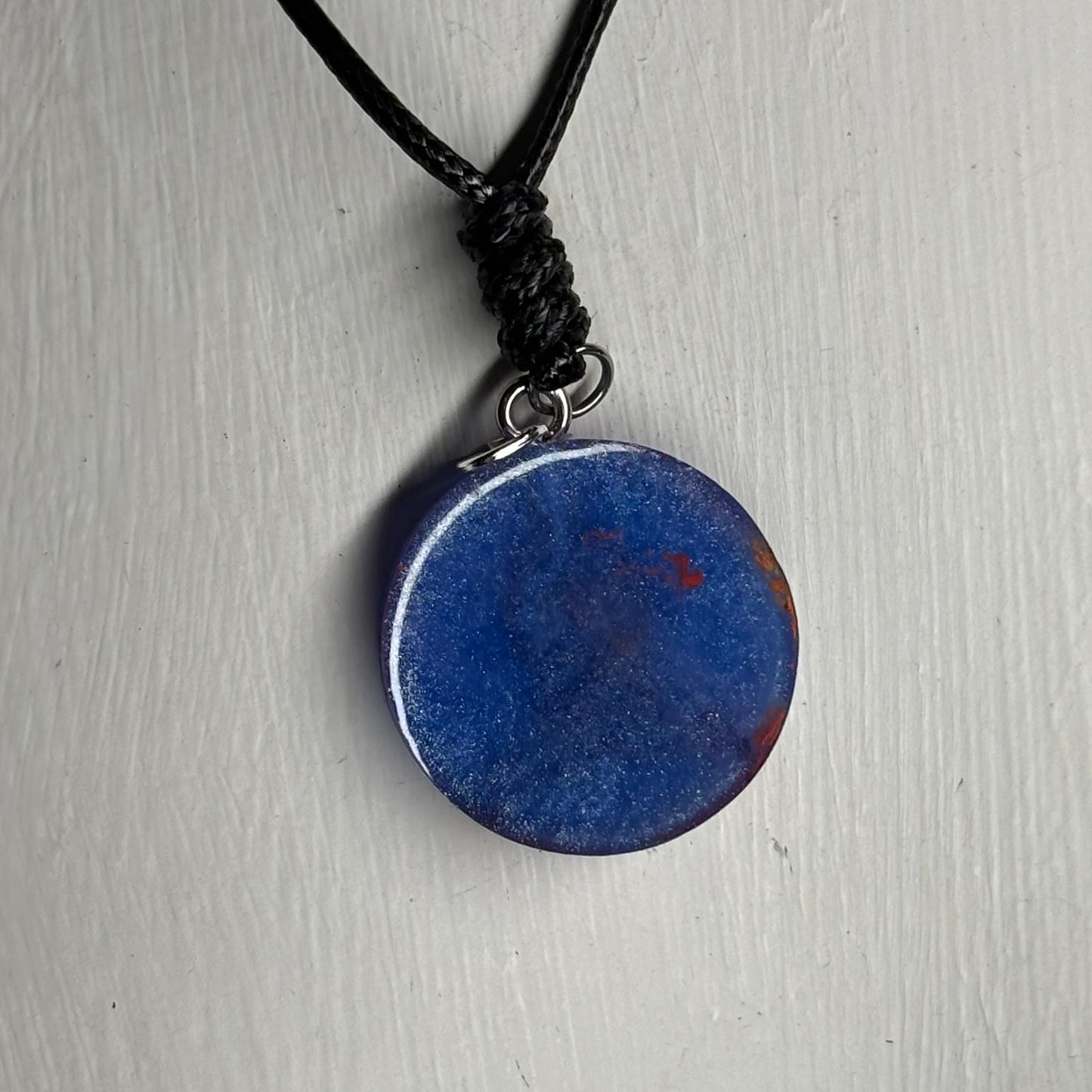 Purple/Blue Bishop - Handmade Resin Chess Necklace