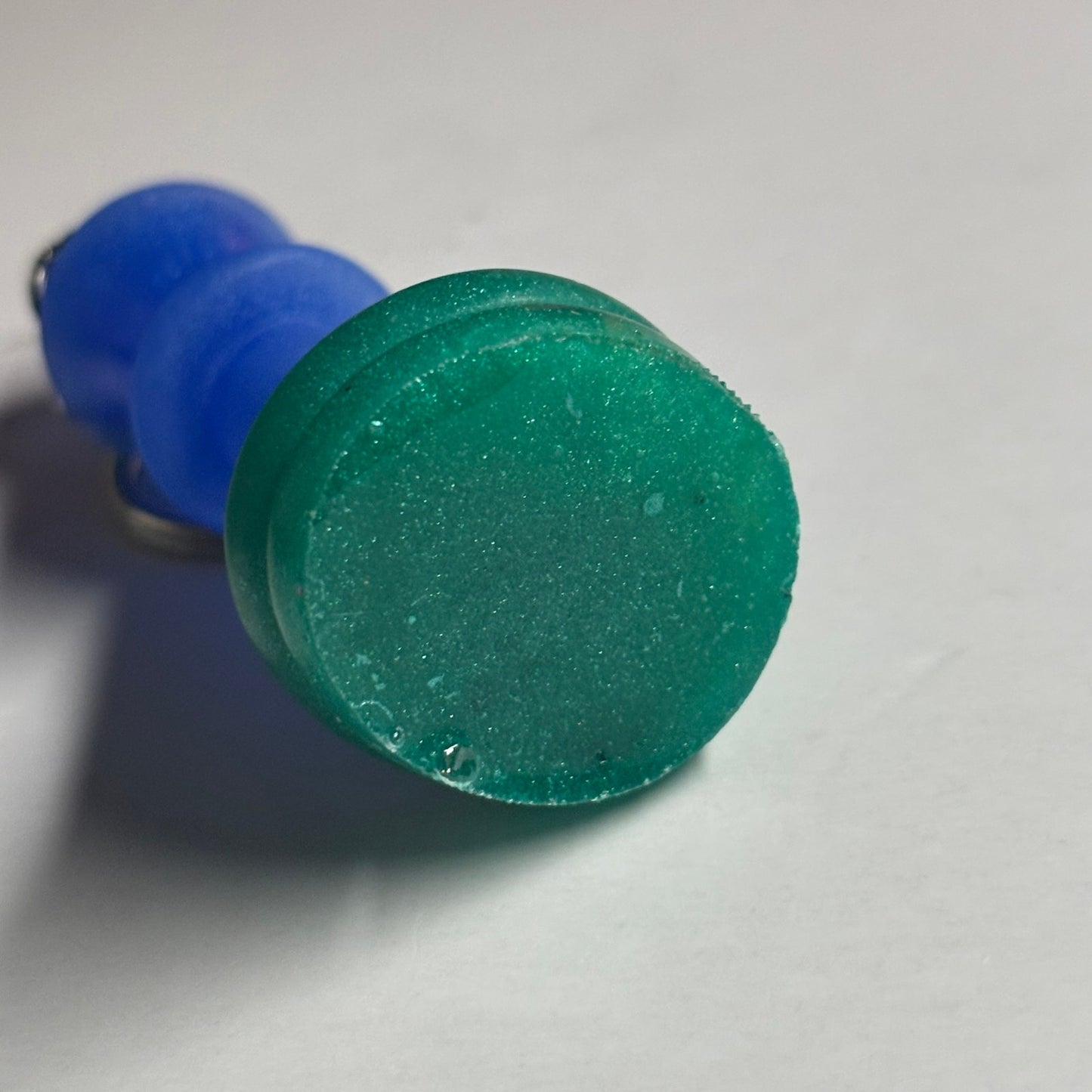 Blue/Green King - Handmade Resin Keychain