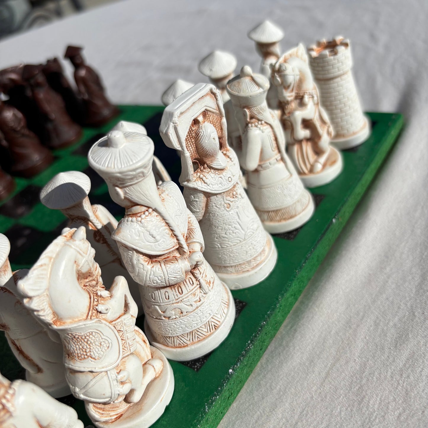 Green Black Chrome Drip - Chinese Edition Chess Set
