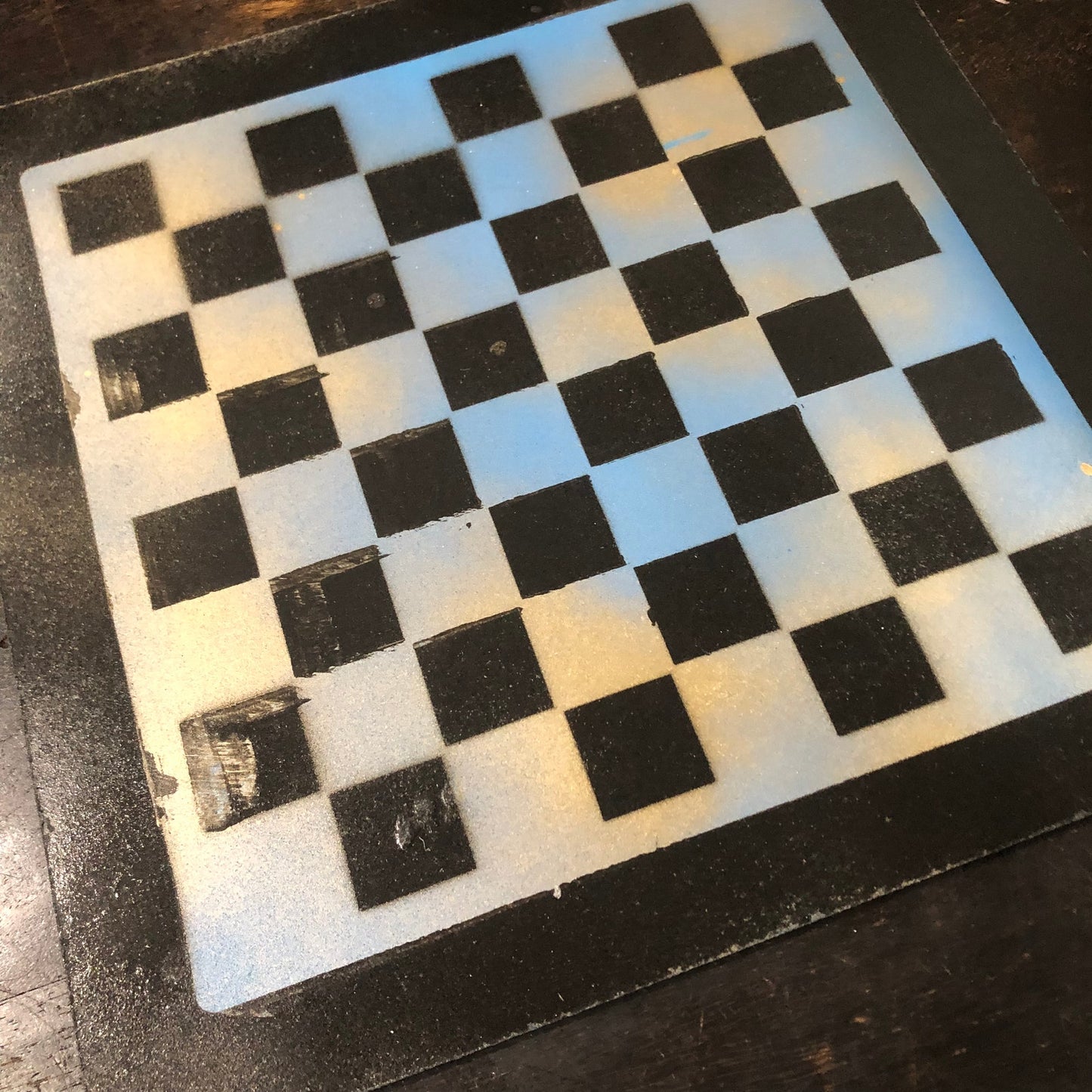Bronze Blue - Painted Chess Set