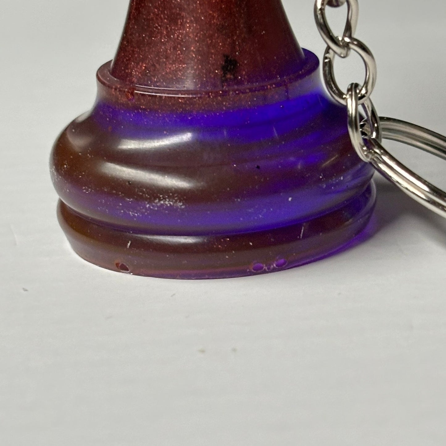 Translucent Rook - Handmade Resin Keychain - Large Edition