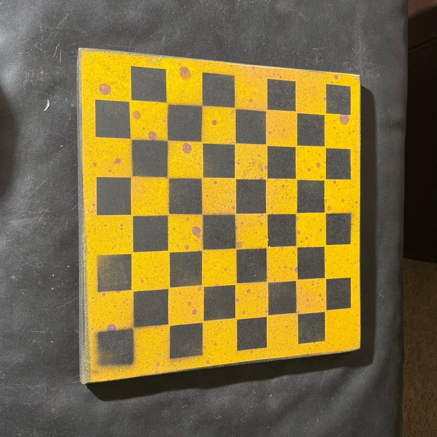 Yellow & Black - Painted Chess Set