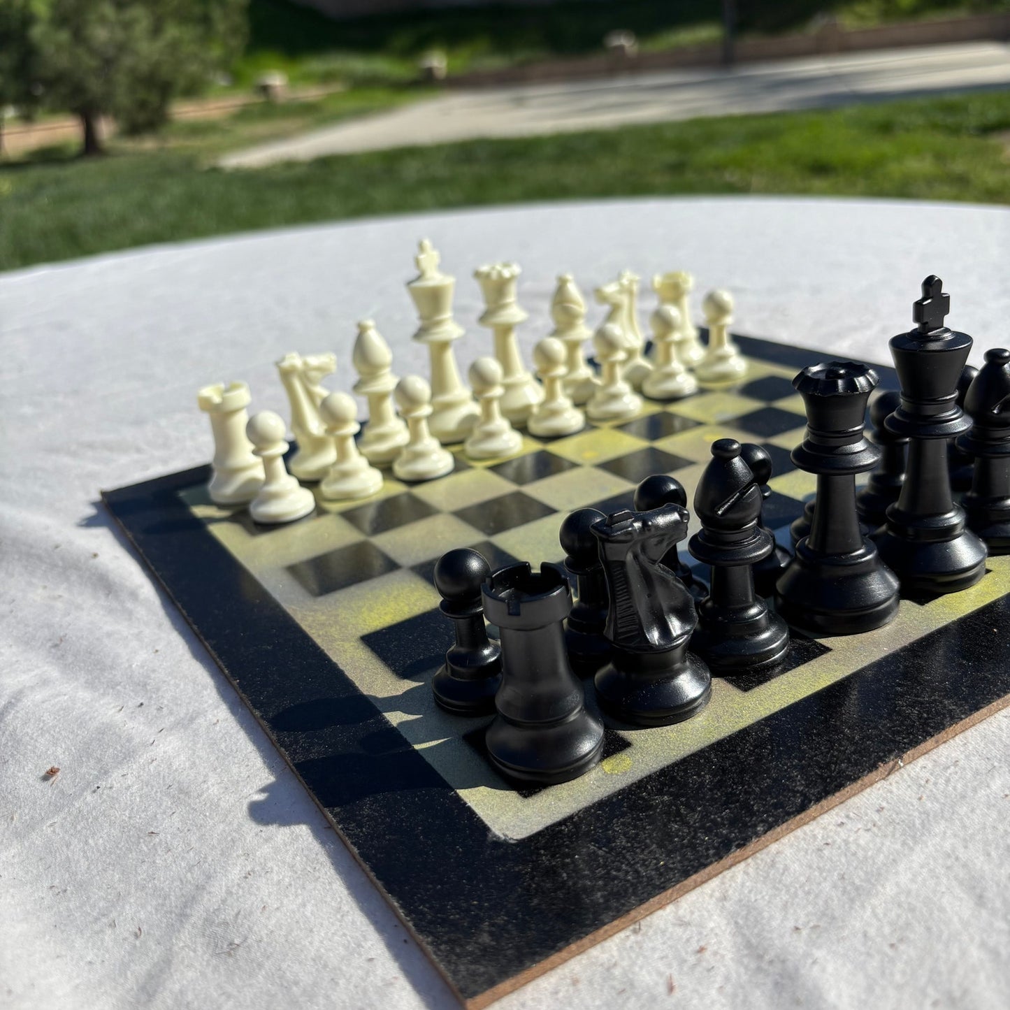 Toxic Green - Painted Chess Set