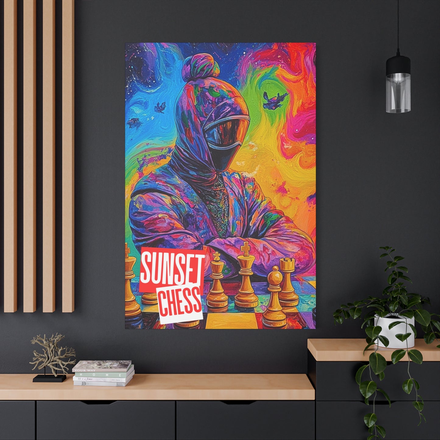 Rainbow Ninja - Canvas Chess Print 40"x60"
