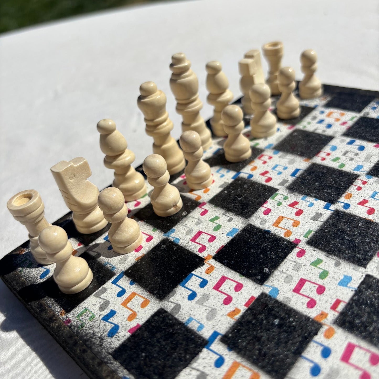 Colorful Music - Scrapbook Chess Set