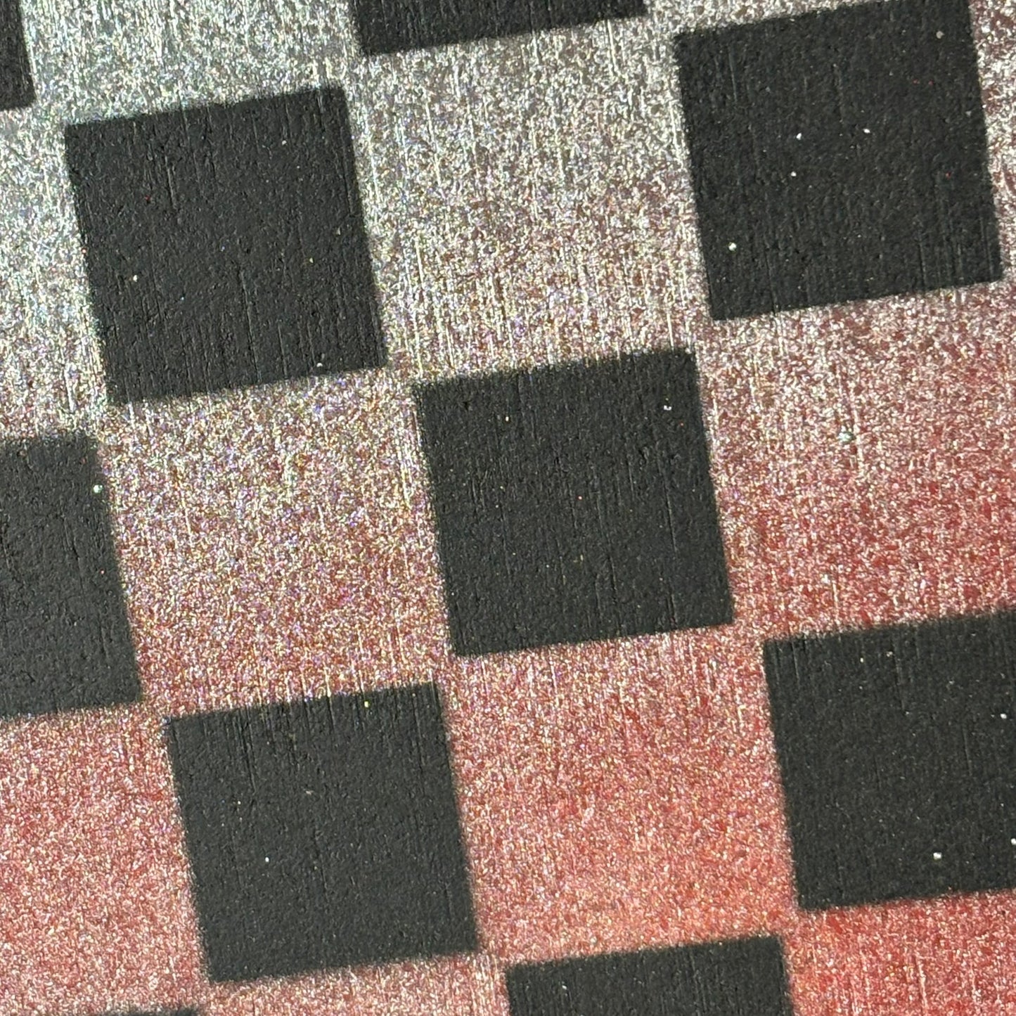 Powdered Red - Painted Chess Board