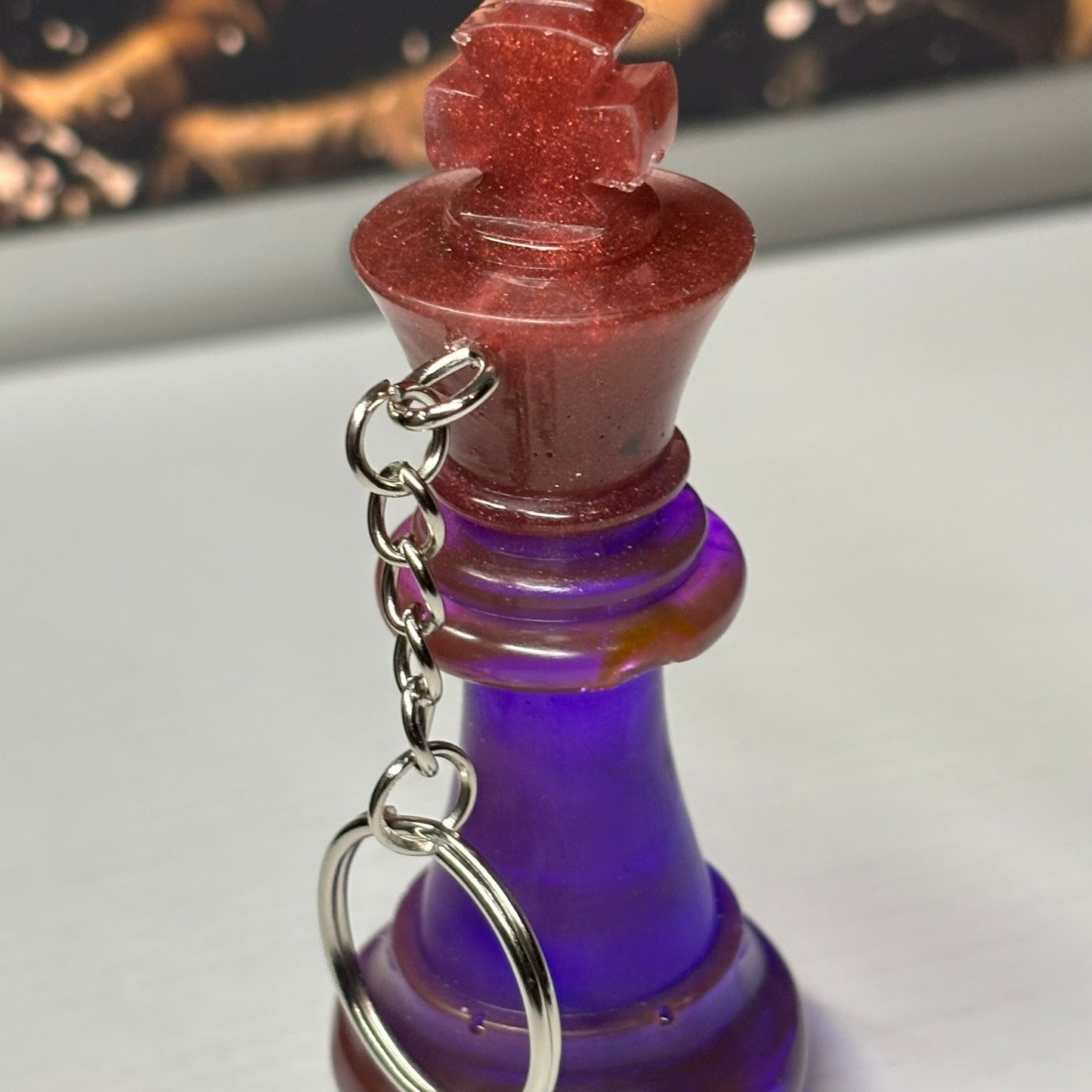 The Translucent King - Handmade Resin Keychain - Large Edition