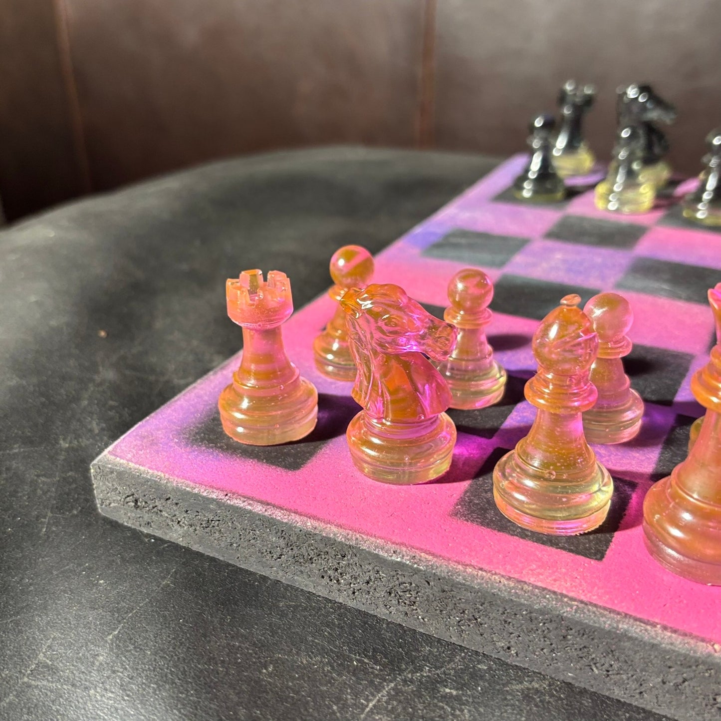 Purple & Pink Blush - Painted Chess Set