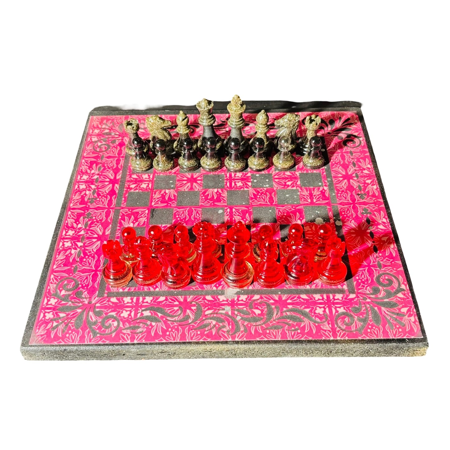 Royal Red - Scrapbook Chess Set