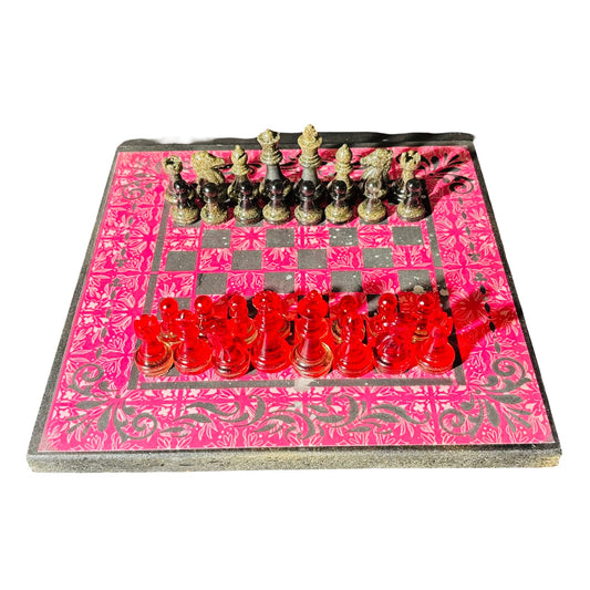Royal Red - Scrapbook Chess Set