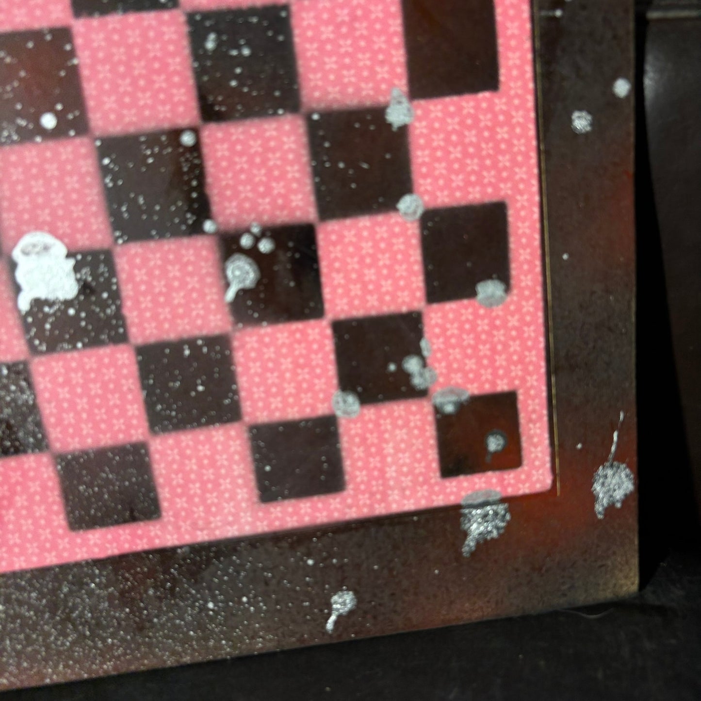 Red Splash Hue - Large Scrapbook Chess Board