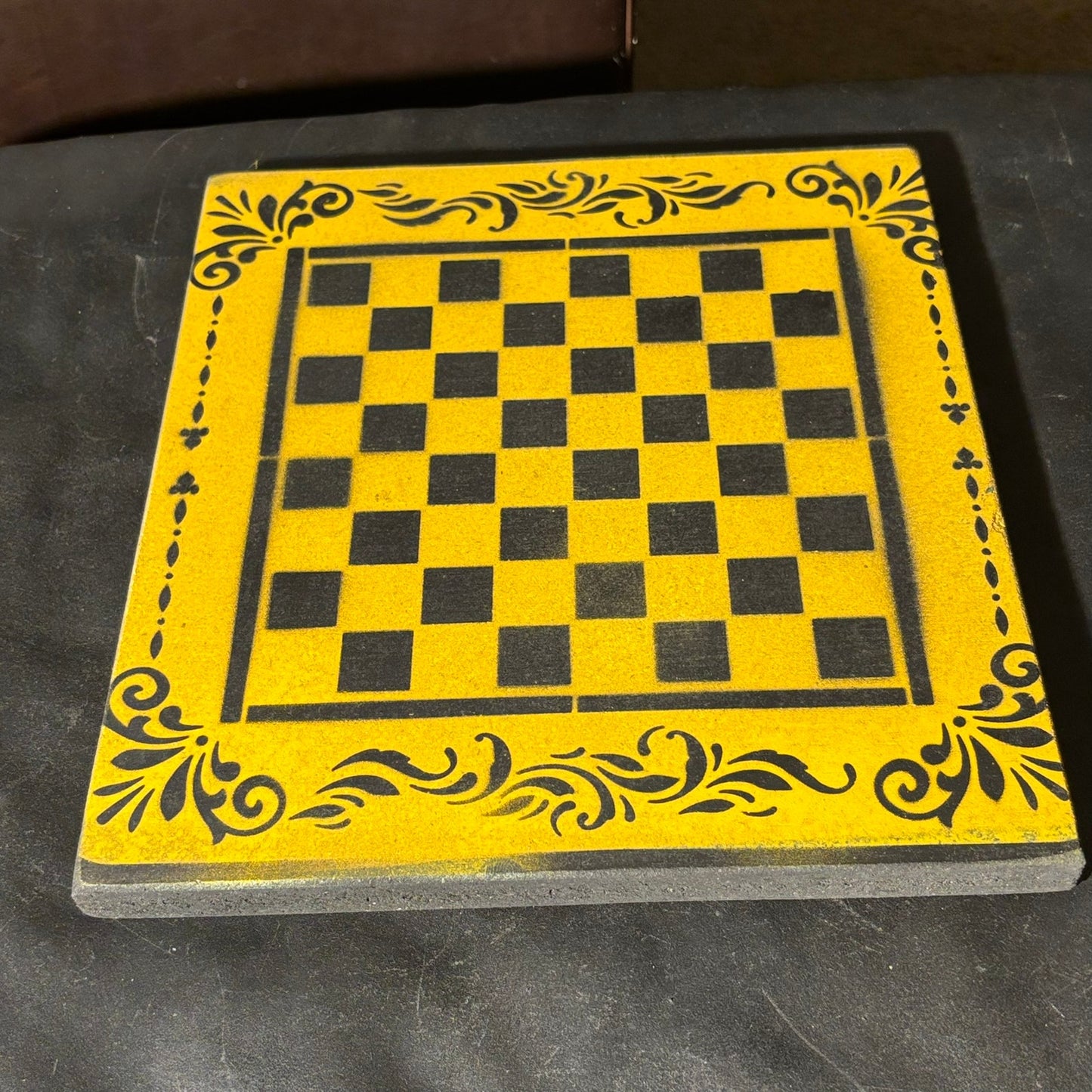 Black & Yellow - Painted Chess Set
