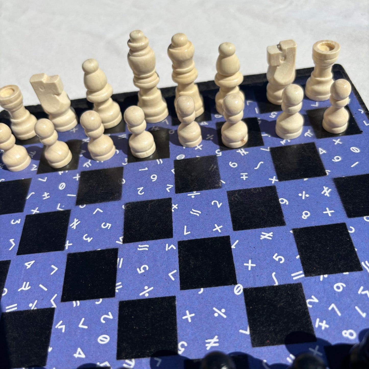 Purple Symbols - Scrapbook Chess Set