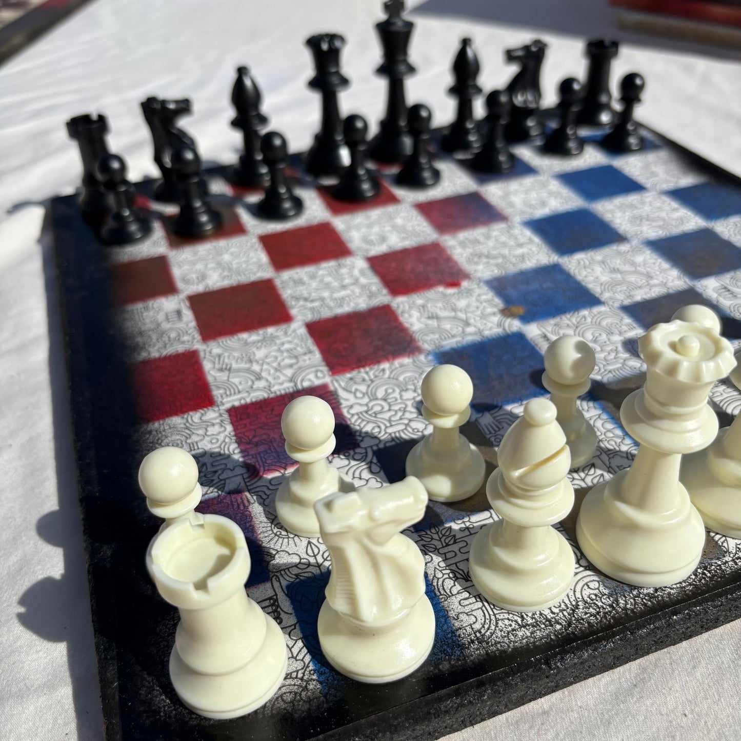 Cartoon Golden Hue - Scrapbook Chess Set