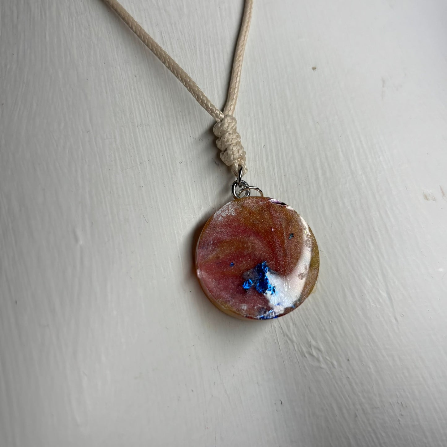 Cream Yellow Pawn - Handmade Resin Chess Necklace