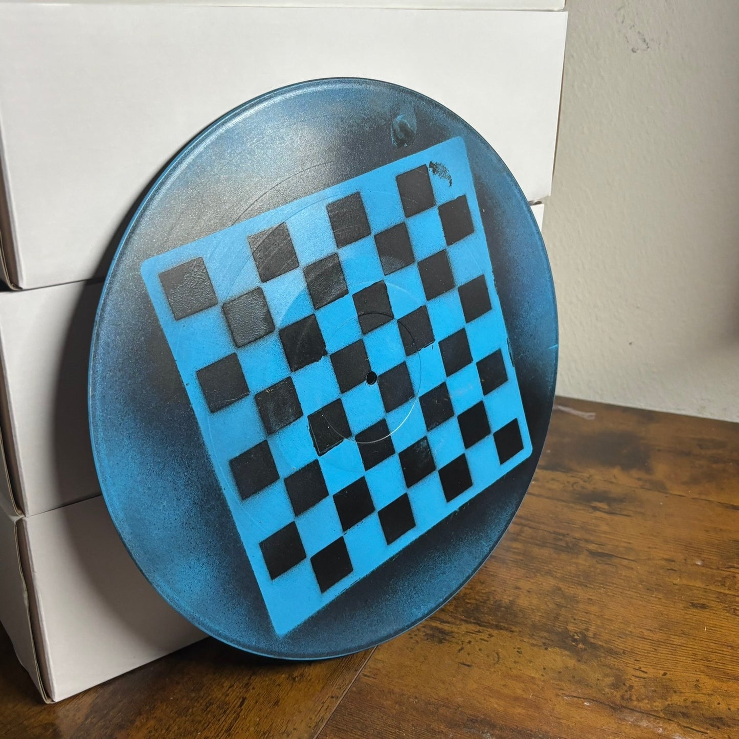 Beautiful Blue - Vinyl Chess Board