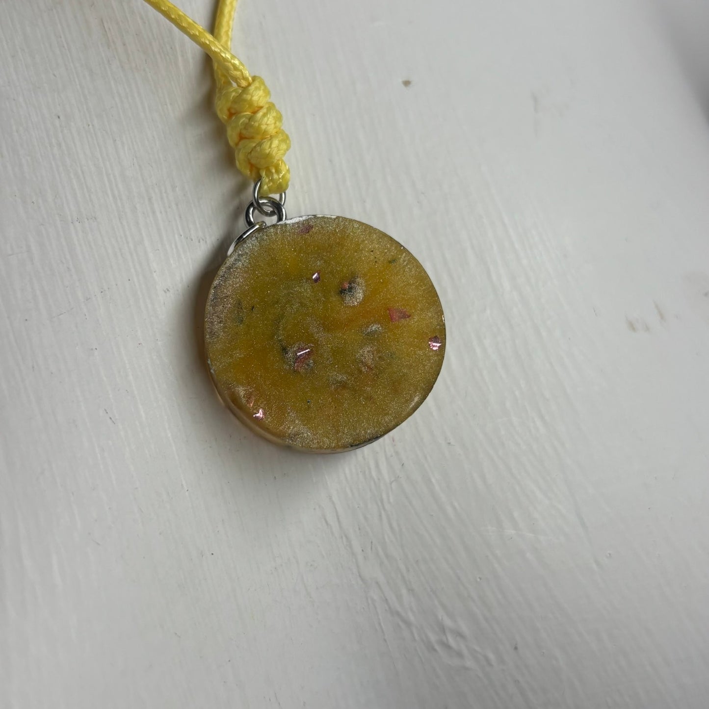 Yellow Rook - Handmade Resin Chess Necklace