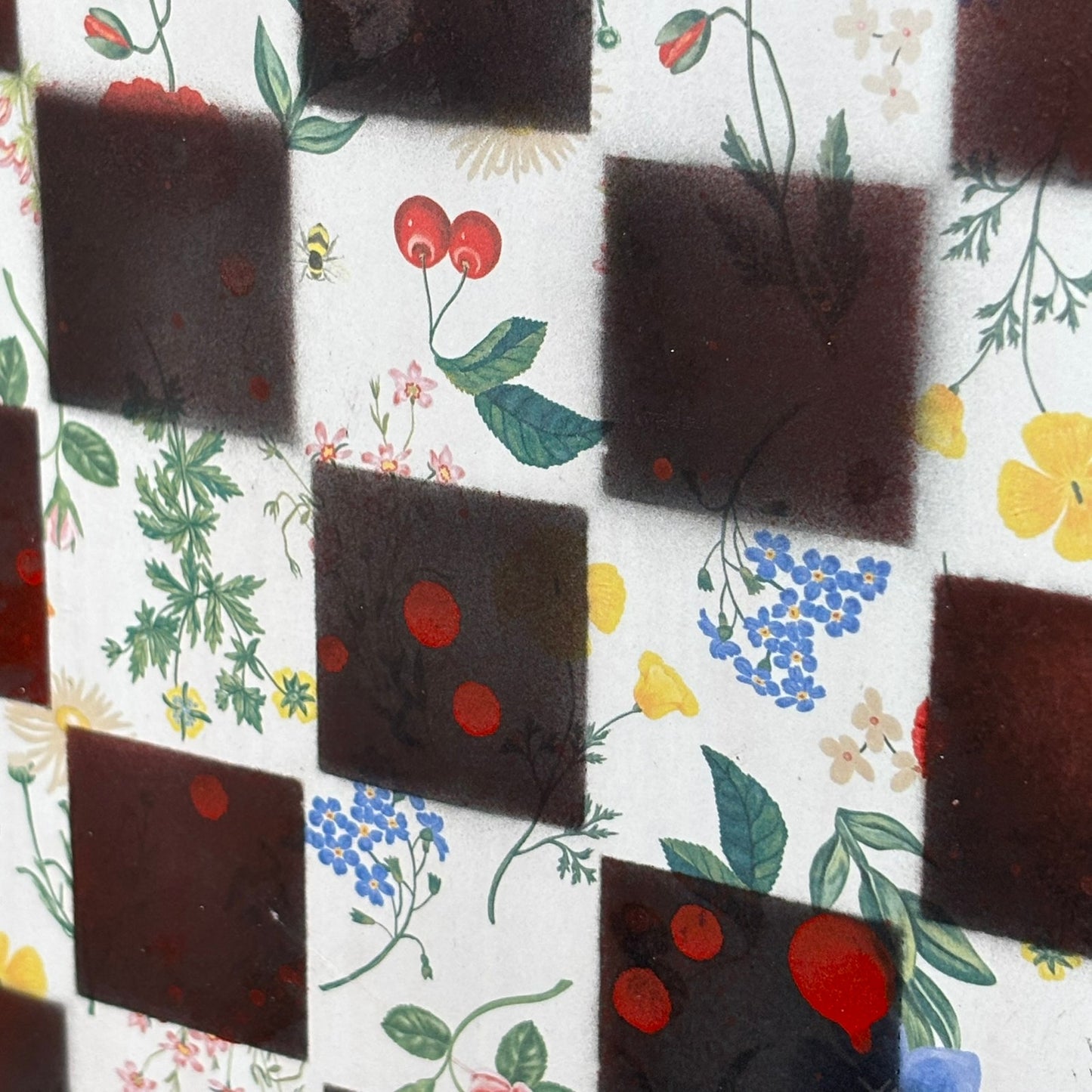 Simplistic Flowers - Scrapbook Chess Board