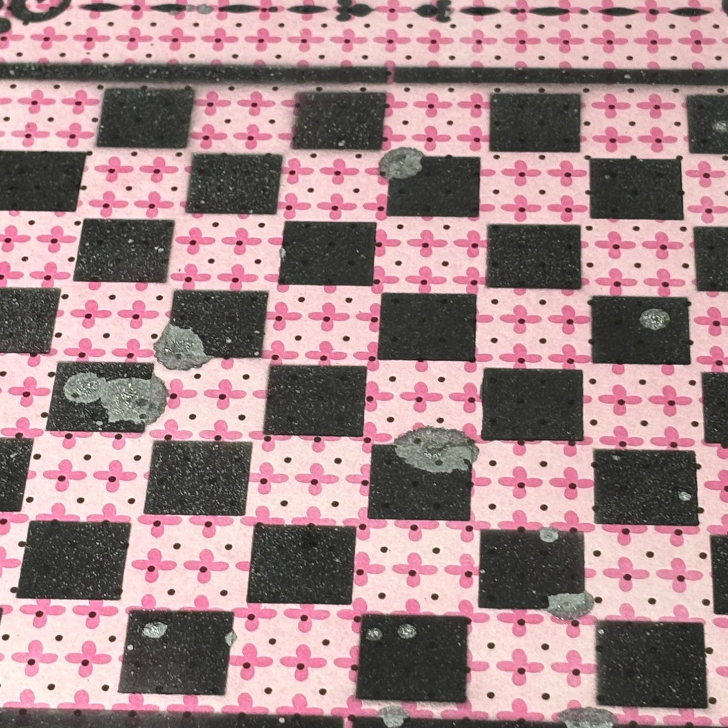 Pink Pattern - Scrapbook Chess Set