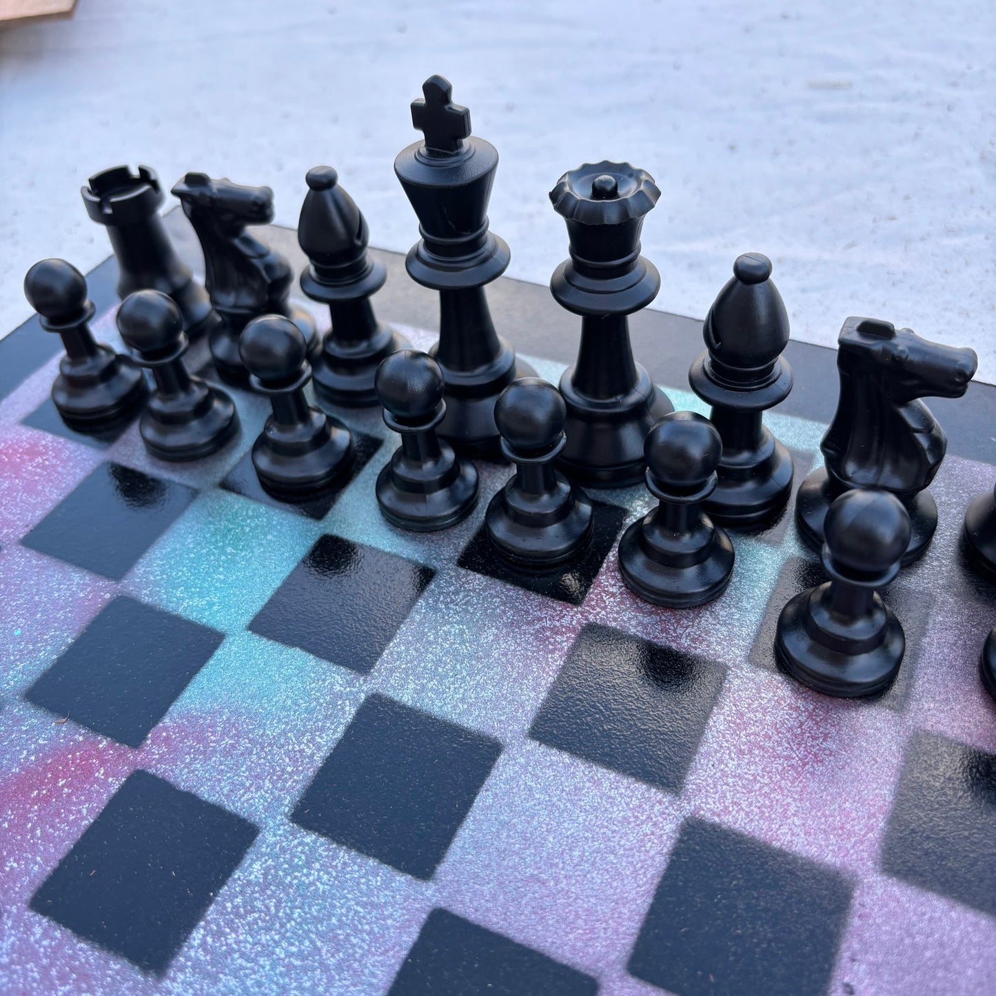 Metallic Space - Painted Chess Set